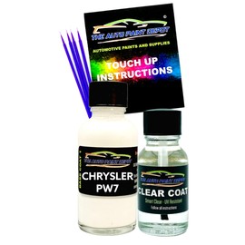 Auto Paint Depot Touch Up Paint for Chrysler, Jeep, Dodge Aspen,Dakota,Durango,Ram Series,Ram Truck-Bright White PW7 (All Years, All Models) One Ounce with Clear Coat