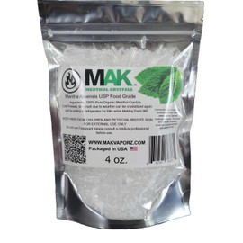 Menthol Crystals 100% Pure Organic Natural Spa Quality in 4OZ Resealable Bag