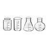 Barbuzzo Lab Shots (Set of 4), Clear
