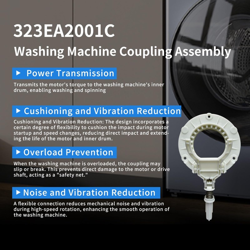 4323EA2001C Washing Machine Coupling Assembly Compatible with LG & Kenmore