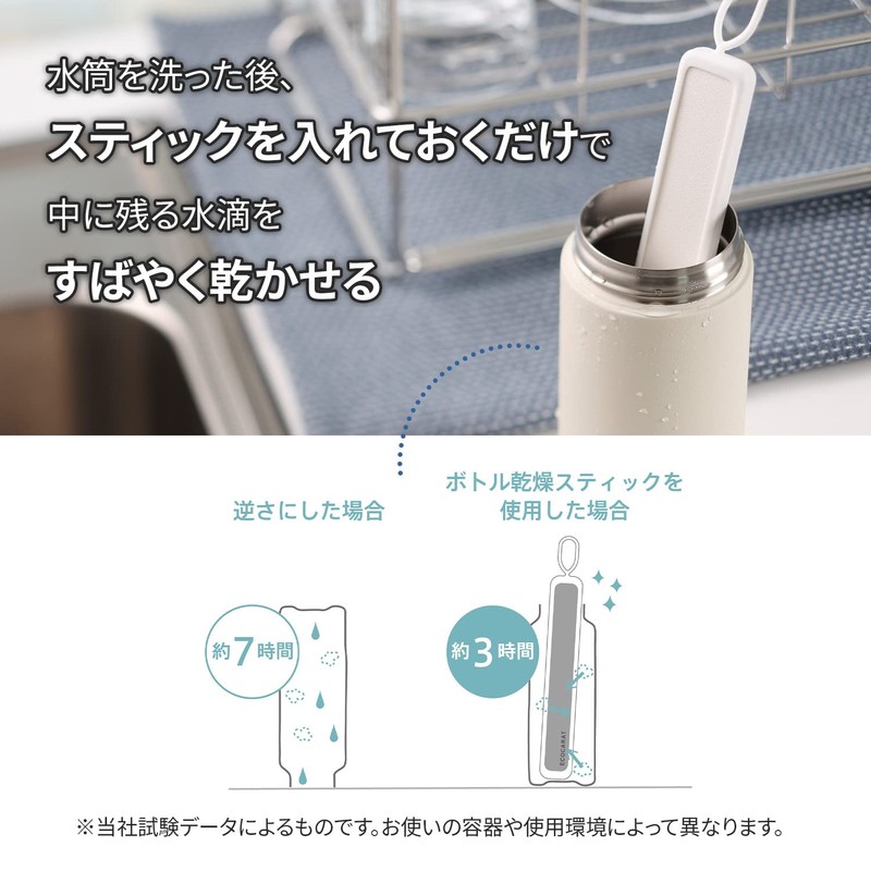 Marna K687P Eco Carat Bottle Drying Stick (Diatomaceous Earth-Free/Quick Drying/Pink)