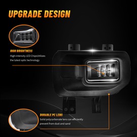 OKISWA LED Fog Light Fit For 2015 2016 2017 Ford F150,Fog Lights Bumper Lamps Set,Passenger and Driver Side,LED Driving Fog Lamps,Waterproof,Easy to Install