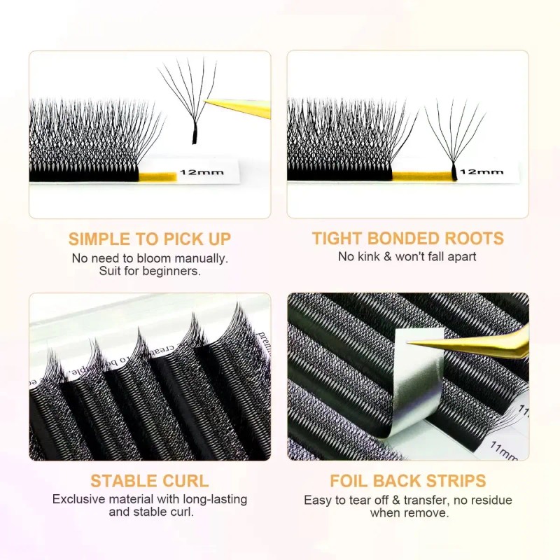 Blister Masscaku Extensiones De Pestañas 6d W Shape Volumen