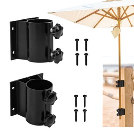 Wdwlbsm 2PCS Patio Umbrella Holder Outdoor Umbrella Stand Heavy Duty Umbrella Mount Bracket Umbrella Base Clamp Stand for Deck Railing, Fences，Docks, Courtyard Balcony, Patios