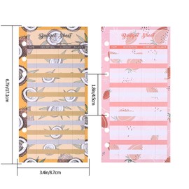 60 Sheets Budget Planner Pages, A6 Budget Sheets, 6-ring Refillable Budget Binder, Money Management Ledger Sheets, Accessories for Office, Home & School Budget Planner （A）