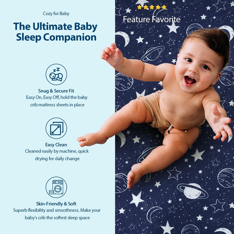 Unnivoll Cot Bed Sheets 140 x 70 cm Fitted Super