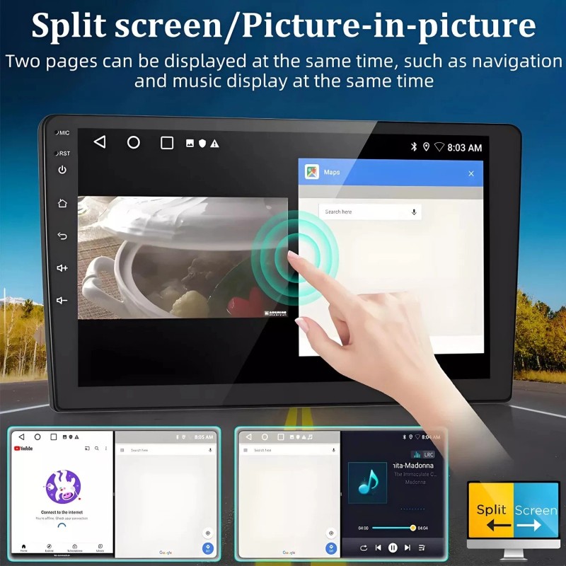 64G CarPlay For 2008-2013 Toyota Highlander Android 13 Car Radio