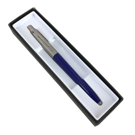 Parker Jotter Retractable Ball Point Pen, 1.0mm, Medium Point, Black Ink (Jotter Gift Box) (Blue)