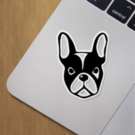 Decal Stickers of French Bulldog Face Premium Indoor (No Waterproof) Vinyl Decal Stickers for Laptop Phone Accessory Helmet Car Window Mug Tuber Cup Door Wall Decoration ANDVER3531730BL
