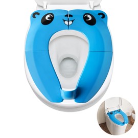 Foldable Baby Toilet Seat, Toilet Adapter for Children, Toilet Seat Cover, Toilet Seat Covers, Non-Slip Splashproof, Foldable for Travel, Boys and Girls, with Storage Bag