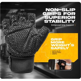 Special Essentials Workout Gloves for Men & Women - Fingerless Weight Lifting Gloves with Non-Slip Padding for Gym Training, Cycling and Exercises Teal