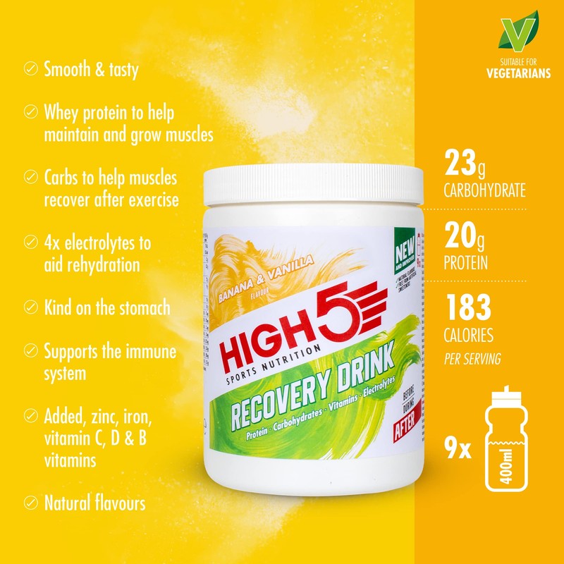 HIGH5 Recovery Drink | Whey Protein Isolate | Promotes Recovery