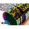 30 Gauge Hologram Transparent Leopard Print Plastic Vinyl Fabric 54"