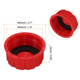HARFINGTON 5pcs Gas Can Cap, Coarse Thread Gas Cap Replacement Gas Can Lid for Gasoline Gas Water Can, Red