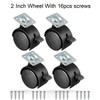 Multibao 4xPcs 2 Inch Castor Wheel Swivel Caster Plate Mounted