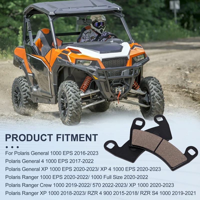 OCEAIR Front&Rear Brake Pads for Polaris Ranger XP 1000 2018-2023