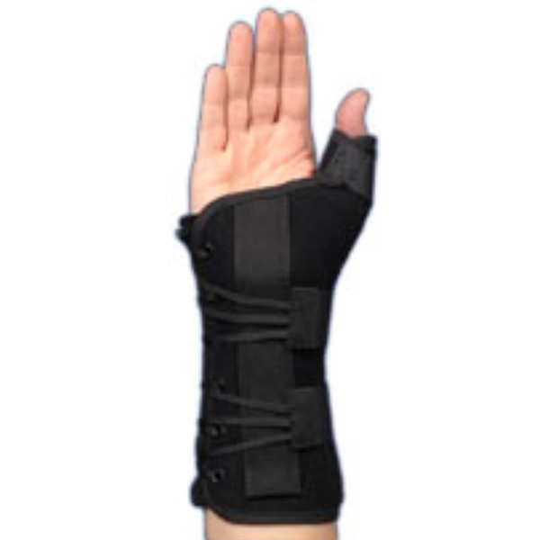Med Spec Ryno Lacer Wrist & Thumb Support, Black X-Small Right