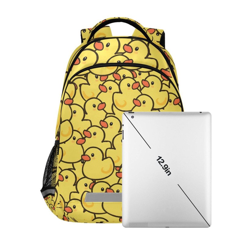 ALAZA Teens School Backpack Cute Yellow Duck Pattern Laptop Backpack
