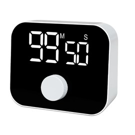 ZCTIMYI Digital Kitchen Timer for Kids, 99 Minutes CountUp Countdown Timer for Desk Classroom, Large LED Display Magnetic Timer for Cooking Teaching Meeting, Batteries not Included, White