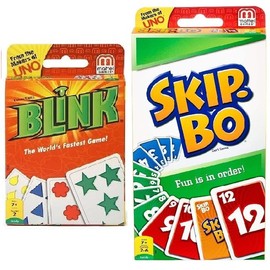 Mattel Blink and Skip-bo Card Game, Combo Pack of 2