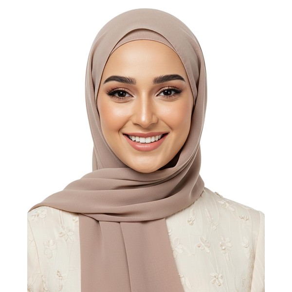 HANNA HABIB Luxury Malaysian Georgette Hijab Scarf for Women, Premium