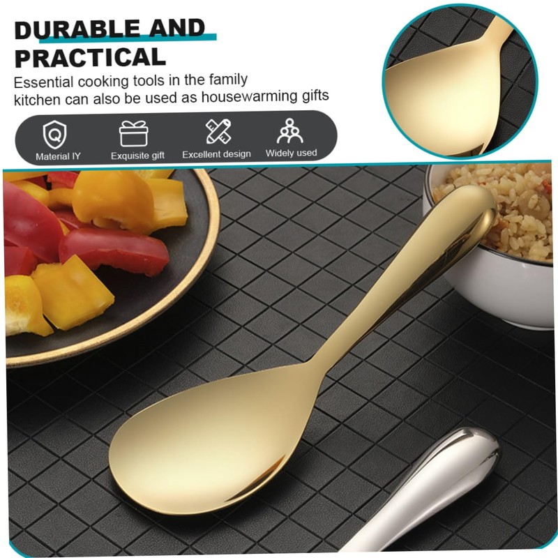 FELTECHELECTR Rice Spoon Thickened Rice for Kitchen Cooking Spoon Bright