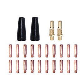 MIG Gun Gasless Welding Kit Fits Lincoln 100L & Tweco Mini/#1 .035" 11-35 20 Tips / 2 Gasless Nozzle KP1939-1/2 35-50 Gas Diffusers (.035" Kit)