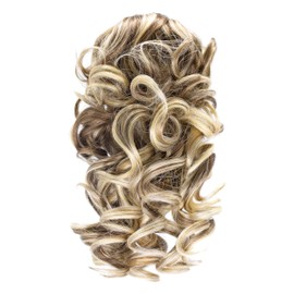 Onedor 12" Synthetic Fiber Natural Textured Curly Ponytail Clip In/On Hair Extension Hairpiece (AB461)