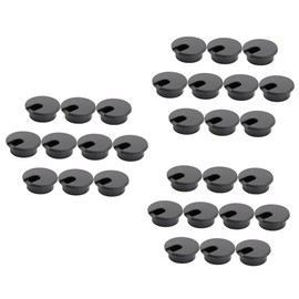 Housoutil 30pcs Desktop Cable Hole Cover Wiring Duct for Home Office Practical and Innovative Cord Organizer for Computer Desks Black