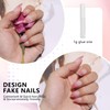 MOTIBACK Press On Nails, 24 Pcs of Stylish Fake Nails,