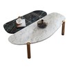 ROCKRAIN Faux Marble Coffee Table: Modern Accent Table with Gold