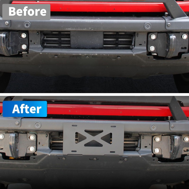 Front License Plate Bracket Compatible with Ford Bronco 2/4 Door