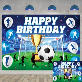 Football Birthday Backdrop Football Field Sports Theme Photography Background for Boys Men Football Theme Happy Birthday Party Decorations Supplies Backdrop (180x120cm)