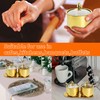 2Pack Gold Stainless Steel Sugar Bowl with Lid and Spoon,