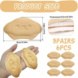 Pack of 6 Children's Heel Pads, Heel Cushions, Non-Slip Insoles for Too Large Shoes and Boots, Shoe Filler Heel Protector Pads - Shoe Reducer for Girls and Boys