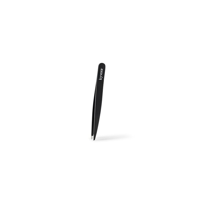 KYVORA Tweezers with Bevelled End, German Quality, Professional Eyebrow Plucking