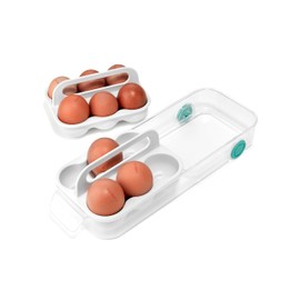 Joseph Joseph FridgeStore Egg Storage Caddy – Holds 12 Eggs, Easy-Access Handle and Wheels, BPA-Free Fridge Organizer