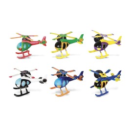 COTA Global Helicopter Refrigerator Bobble Magnets Set of 6 - Assorted Color Fun Cute Air Transportation Bobble Head Magnets for Kitchen Fridge, Home Decor, Cool Office, Decorative Novelty - 6 Pack