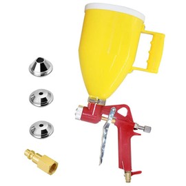 Joywayus Air Hopper Spray Gun with 4.0mm/6.0mm/8.0mm Nozzle Paint Texture Drywall Painting Sprayer, Yellow, 0.79 Gallon (3 L) Straight