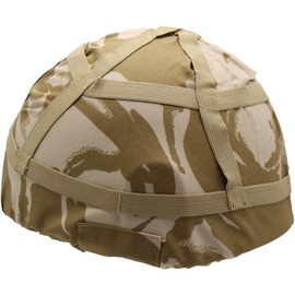 British Military Desert Camouflage DPM MK6 Helmet Cover Disruptive Pattern Material Tropical with Foliage Bands (Medium)