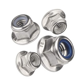 Yudesun Locking Toothing Flange Nuts Hex Nuts - Nut with Washer Serrated Self-Locking Screw Cap M4 M5 M6 M8 M10 M12