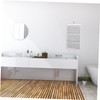 Ciieeo 1Pc White Hanging Bathroom Organizer with Mesh Pockets for
