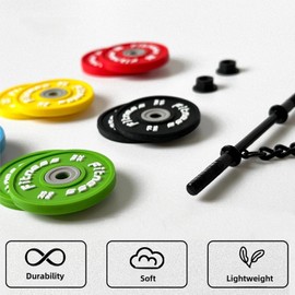 Llavero de fitness para gimnasio, mini barra, llavero de levantamiento de pesas, llavero de silicona motivacional para levantamiento de pesas, regalos para novio y novia, regalos para