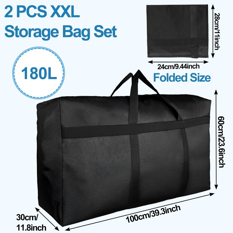 Storage Bag XXL 180L, 2 Suck Robust Oxford Large Bag,