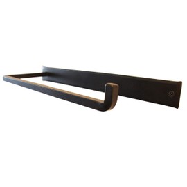 Blacksmith Handmade Wrought Iron Wall Mount Decorative Rustic Paper Towel Holder for Kitchen #MD19002 (Black)