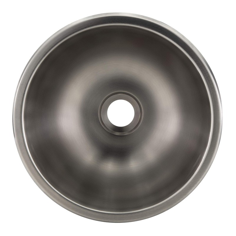 RecPro RV 13" Round Stainless Steel Kitchen Sink | Brushed