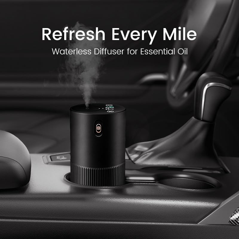 Waterless Diffuser for Essential Oil, Smart Car Air Freshener Diffuser,