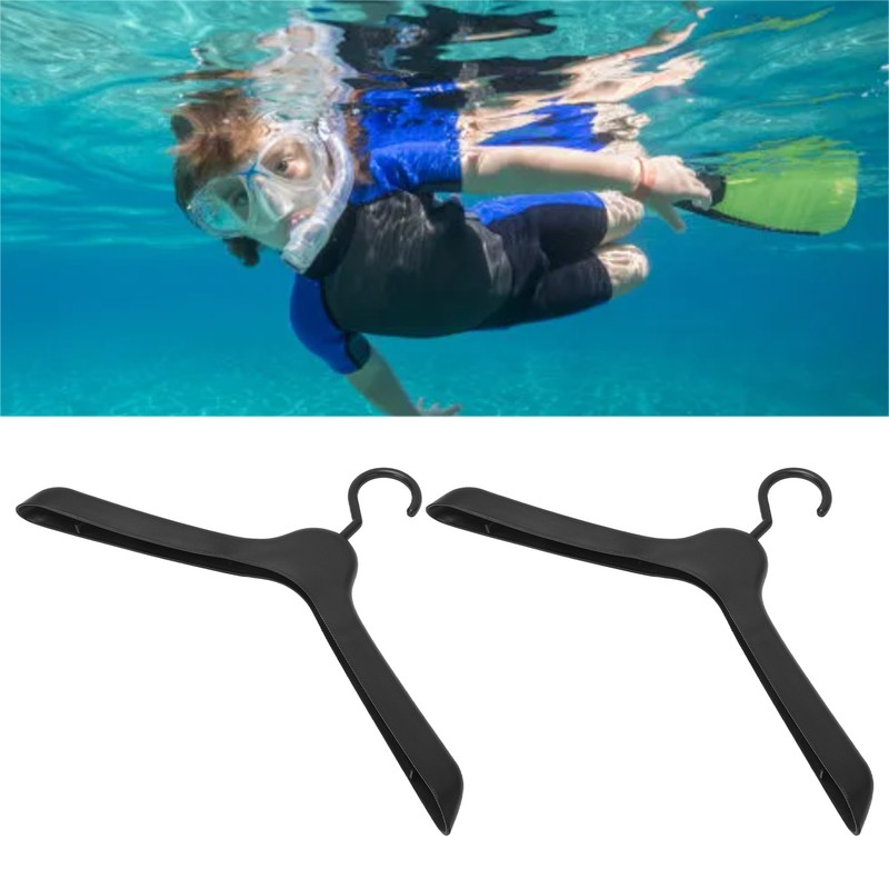1Pair Wetsuit Hanger Black Versatile Sturdy Anti Slip Durable Diving