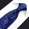 S&W SHLAX&WING Neckties for Men Orange Blue Neck Tie Set