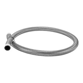HEROFFIX 1 Pcs AN10 Fuel Line Hose 3ft Vacuum Hose Automotive 10AN CPE Fuel Hose Silver Tone CPE Rubber,Stainless Steel Braided
